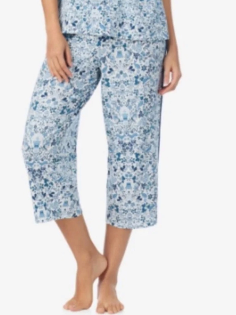 Cuddl Duds Printed Pajama Capri Pants NWT